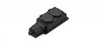 Колодка удлинителя 2-м MultiSet 16А 250В IP44 с заземл. каучук черн. SE MST4102BK ТехноИмпульс