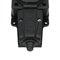 Колодка удлинителя 2-м MultiSet 16А 250В IP44 с заземл. каучук черн. SE MST4102BK ТехноИмпульс