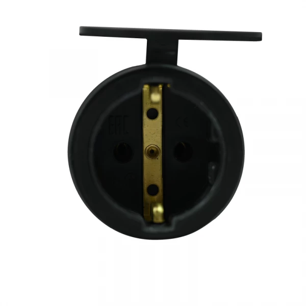 Розетка 1-м MultiSet 16А 250В IP44 с заземл. каучук черн. SE MST4002BK ТехноИмпульс