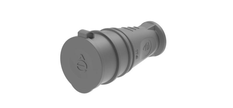 Розетка 1-м MultiSet 16А 250В IP44 с заземл. каучук черн. SE MST4002BK ТехноИмпульс