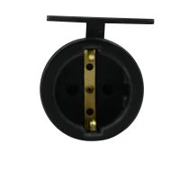 Розетка 1-м MultiSet 16А 250В IP44 с заземл. каучук черн. SE MST4002BK ТехноИмпульс