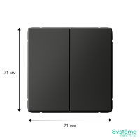 Выключатель 2-кл. ArtGallery (сх. 5) 10AX механизм базальт SE GAL001451 ТехноИмпульс