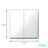 Выключатель 2-кл. ArtGallery (сх. 5) 10AX механизм бел. SE GAL000151 ТехноИмпульс