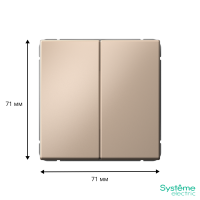 Выключатель 2-кл. ArtGallery (сх. 5) 10AX механизм песочн. SE GAL001251 ТехноИмпульс