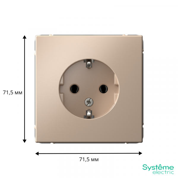 Розетка ArtGallery 16А с заземл. механизм песочн. SE GAL001243 ТехноИмпульс