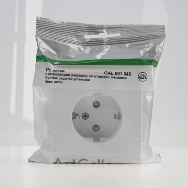 Розетка ArtGallery 16А с заземл. защ. шторки механизм лотос SE GAL001345 ТехноИмпульс