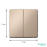 Переключатель 2-кл. ArtGallery (сх. 6/2) 10AX механизм песочн. SE GAL001265 ТехноИмпульс