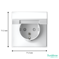 Розетка ArtGallery 16А IP20 с заземл. защ. шторки с крышкой механизм лотос SE GAL001346 ТехноИмпульс