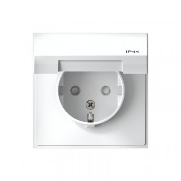 Розетка ArtGallery 16А IP44 с заземл. защ. шторки с крышкой механизм бел. SE GAL440146 ТехноИмпульс