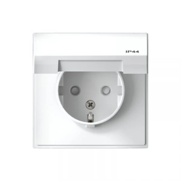 Розетка ArtGallery 16А IP44 с заземл. защ. шторки с крышкой механизм бел. SE GAL440146 ТехноИмпульс