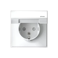 Розетка ArtGallery 16А IP44 с заземл. защ. шторки с крышкой механизм бел. SE GAL440146 ТехноИмпульс