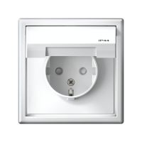 Розетка ArtGallery 16А IP44 с заземл. защ. шторки с крышкой механизм бел. SE GAL440146 ТехноИмпульс