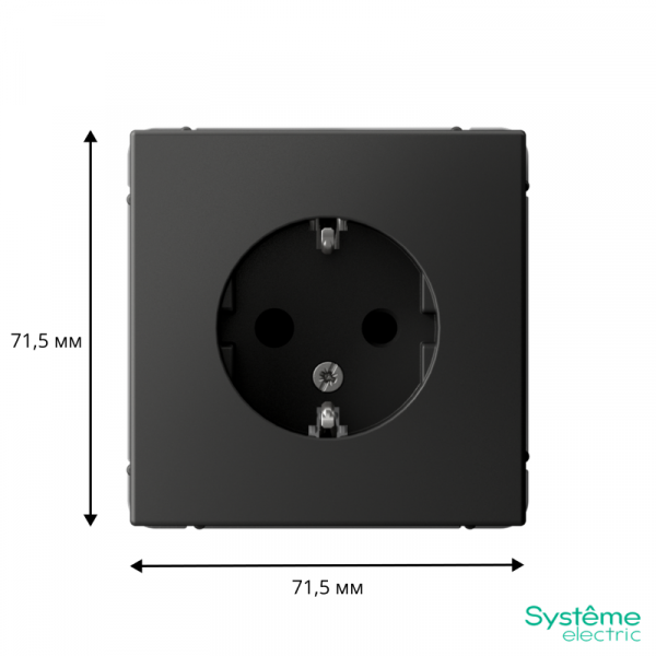 Розетка ArtGallery 16А с заземл. защ. шторки механизм базальт SE GAL001445 ТехноИмпульс