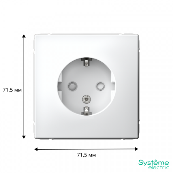 Розетка ArtGallery 16А с заземл. защ. шторки механизм бел. SE GAL000145 ТехноИмпульс