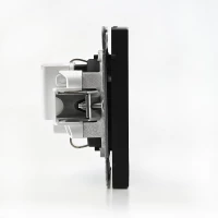 Розетка ArtGallery 16А с заземл. защ. шторки механизм карбон SE GAL001045 ТехноИмпульс