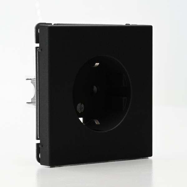 Розетка ArtGallery 16А с заземл. защ. шторки механизм карбон SE GAL001045 ТехноИмпульс