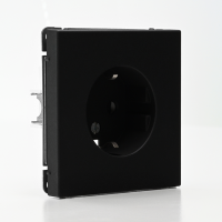 Розетка ArtGallery 16А с заземл. защ. шторки механизм карбон SE GAL001045 ТехноИмпульс