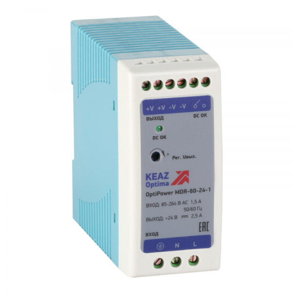 Блок питания OptiPower MDR-60-24-1 КЭАЗ 284541 ТехноИмпульс