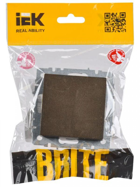 Выключатель проходной 1-кл. СП BRITE ВС10-1-6-БрТБ 10А механизм бронза IEK BR-V12-0-10-K45 ТехноИмпульс