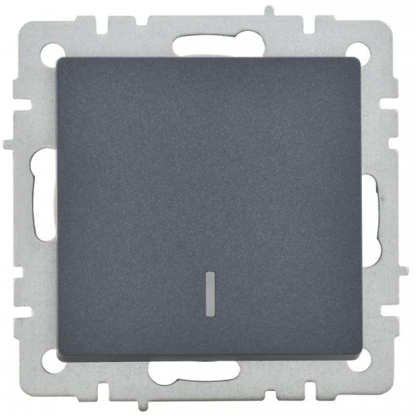 Выключатель 1-кл. СП BRITE ВС10-1-1-БрМ 10А с индик. механизм маренго IEK BR-V10-1-10-K35 ТехноИмпульс