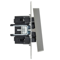 Выключатель 1-кл. СП BRITE ВС10-1-1-БрС 10А с индик. механизм сталь IEK BR-V10-1-10-K46 ТехноИмпульс