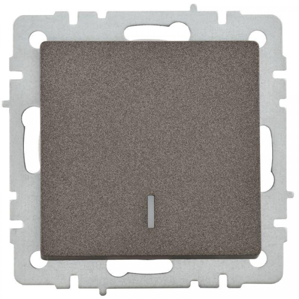 Выключатель 1-кл. СП BRITE ВС10-1-1-БрТБ 10А с индик. механизм бронза IEK BR-V10-1-10-K45 ТехноИмпульс