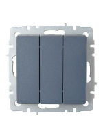 Выключатель 3-кл. СП BRITE ВС10-3-0-БрМ 10А механизм маренго IEK BR-V30-0-10-K35 ТехноИмпульс