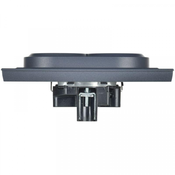 Розетка 2-м СП BRITE РС12-3-БрМ 16А в сборе с заземл. без защ. шторок маренго IEK BR-R21-16-K35-F ТехноИмпульс