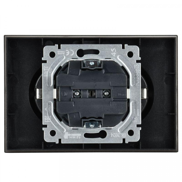 Розетка 2-м СП BRITE РС12-3-БрТБ 16А в сборе с заземл. без защ. шторок бронза IEK BR-R21-16-K45-F ТехноИмпульс