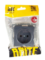 Розетка 1-м СП BRITE РС10-1-0-БрМ 10А без заземл. без защ. шторок механизм маренго IEK BR-R10-10-K35 ТехноИмпульс