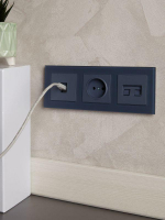 Розетка 1-м СП BRITE РС10-1-0-БрМ 10А без заземл. без защ. шторок механизм маренго IEK BR-R10-10-K35 ТехноИмпульс