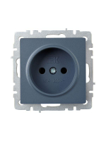 Розетка 1-м СП BRITE РС10-1-0-БрМ 10А без заземл. без защ. шторок механизм маренго IEK BR-R10-10-K35 ТехноИмпульс