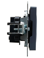 Розетка 1-м СП BRITE РС10-1-0-БрМ 10А без заземл. без защ. шторок механизм маренго IEK BR-R10-10-K35 ТехноИмпульс