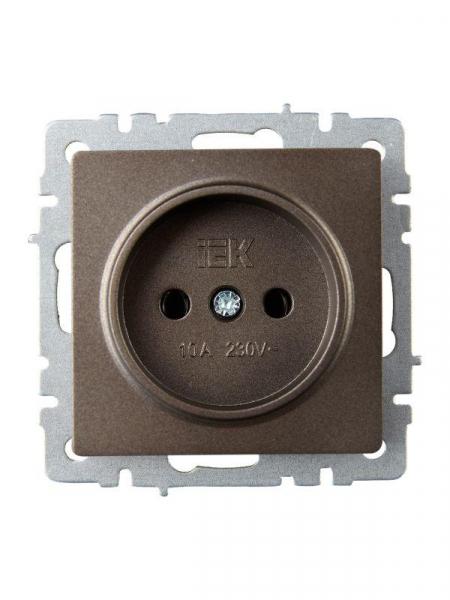 Розетка 1-м СП BRITE РС10-1-0-БрТБ 10А без заземл. без защ. шторок механизм бронза IEK BR-R10-10-K45 ТехноИмпульс