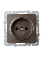 Розетка 1-м СП BRITE РС10-1-0-БрТБ 10А без заземл. без защ. шторок механизм бронза IEK BR-R10-10-K45 ТехноИмпульс