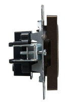 Розетка 1-м СП BRITE РС10-1-0-БрТБ 10А без заземл. без защ. шторок механизм бронза IEK BR-R10-10-K45 ТехноИмпульс