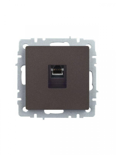 Розетка компьютерная СП RJ45 кат.5E BRITE РК10-БрТБ механизм бронза IEK BR-K10-1-K45 ТехноИмпульс