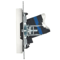 Розетка компьютерная СП RJ45 кат.6 BRITE РК11-БрБ механизм бел. IEK BR-K10-2-K01 ТехноИмпульс