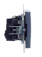 Розетка 1-м СП BRITE РС14-1-0-БрМ 16А с заземл. защ. шторки механизм маренго IEK BR-R14-16-K35 ТехноИмпульс