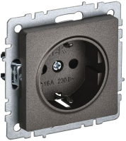 Розетка 1-м СП BRITE РС14-1-0-БрТБ 16А с заземл. защ. шторки механизм бронза IEK BR-R14-16-K45 ТехноИмпульс