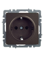 Розетка 1-м СП BRITE РС14-1-0-БрТБ 16А с заземл. защ. шторки механизм бронза IEK BR-R14-16-K45 ТехноИмпульс
