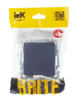 Розетка BRITE РСбш10-3-БрМ 16А IP20 с заземл. защ. шторки с крышкой механизм маренго IEK BR-R16-16-K35 ТехноИмпульс