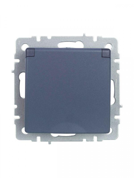 Розетка BRITE РСбш10-3-БрМ 16А IP20 с заземл. защ. шторки с крышкой механизм маренго IEK BR-R16-16-K35 ТехноИмпульс