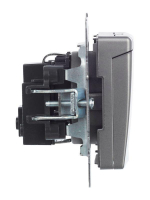 Розетка BRITE РСбш10-3-БрС 16А IP20 с заземл. защ. шторки с крышкой механизм сталь IEK BR-R16-16-K46 ТехноИмпульс