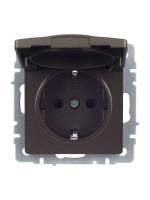 Розетка BRITE РСбш10-3-БрТБ 16А IP20 с заземл. защ. шторки с крышкой механизм бронза IEK BR-R16-16-K45 ТехноИмпульс