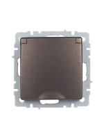 Розетка BRITE РСбш10-3-БрТБ 16А IP20 с заземл. защ. шторки с крышкой механизм бронза IEK BR-R16-16-K45 ТехноИмпульс