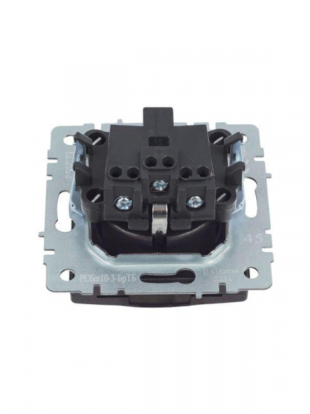 Розетка BRITE РСбш10-3-БрТБ 16А IP20 с заземл. защ. шторки с крышкой механизм бронза IEK BR-R16-16-K45 ТехноИмпульс