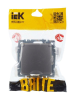 Розетка BRITE РСбш10-3-44-БрС 16А IP44 с заземл. защ. шторки с крышкой механизм сталь IEK BR-R16-16-44-K46 ТехноИмпульс