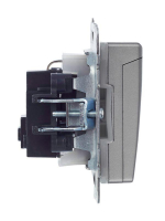 Розетка BRITE РСбш10-3-44-БрС 16А IP44 с заземл. защ. шторки с крышкой механизм сталь IEK BR-R16-16-44-K46 ТехноИмпульс