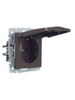 Розетка BRITE РСбш10-3-44-БрТБ 16А IP44 с заземл. защ. шторки с крышкой механизм бронза IEK BR-R16-16-44-K45 ТехноИмпульс